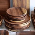 Handicrafts Goods Brown Wooden Plates