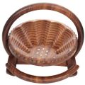 Wooden Round Folding Basket