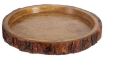 Brown Handicrafts Goods wooden round serving tray
