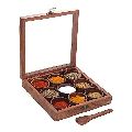 Wooden Square Spice Box