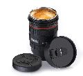 Black Stainless Steel Vetalic camera lens coffee mug