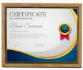 Wooden Finish Fiber Certificate Frame