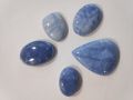 Gemstone Blue Polished Heart Oval Round Square natural angelite cabochon stones