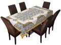 TURQUOISE PAISLEY PRINT TABLE COVER