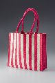 PRINTED JUTE BAG WITH DYED HANDLE AND GUSSET