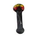Multi Color Printed Polished frosted glass smoking pipes