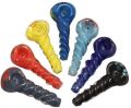 Available in many colors Plain Polished Borosilicate Glass twisted glass smoking pipes