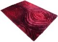 Rectangular Red Plain Printed designer shag rugs