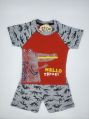 Cotton Multicolor Patch Work Half Sleeve Cotton Single Jersey Half Sleeve Red & Grey zeoo boys fancy red baba suit