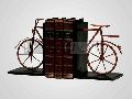 Iron and Wood Cycle Bookends