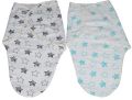 baby swaddler made in soft muslin fabric (Set of 2)