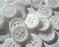 White Polyester  Chalk Buttons