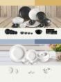 White Matt Black melamine crockery