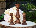 Wooden Candle Stick Holder