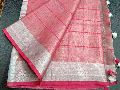 Tissue Linen Saree with Blouse