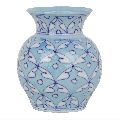 GABP1 Blue Art Pottery Flower Vase
