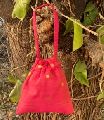 Pink Silk Potli Handbag