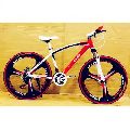 Red Sleek 3 Spokes 21 Gears Non Foldable Cycle
