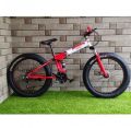 Red White 21 Gears Bubble Fat Tyre Foldable Cycle