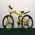 Yellow 3 Spokes 21 Gears Foldable Bicycle