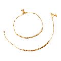 Indian Bollywood Gold Tone Bell Charms Tassel Chain Anklet Set Bracelet Payal Foot Jewelry