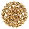 Indian Bollywood Traditional Antique Round Pearl Crystal Kundan Adjustable Big Ring Finger Jewelry