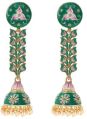 Indian Jewelry Bollywood Antique Crystal Kundan Big Dangle Jhumka Earringsfor Women