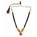 Indian Mangalsutra Traditional Black Beaded Pearl Temple Pendant Necklace Jewelry for Women