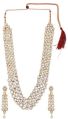 multi layered kundan faux pearl bridal necklace set