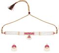 Indian Traditional Gold Plated Pearl Beaded Choker Necklace Earring Jewelry Set for Women