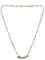 Indian Traditional Mangalsutra CZ Black Beaded Pearl Pendant Necklace Jewelry for Women