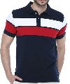 Mens Striped Polo T Shirt