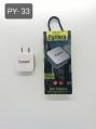 Black Grey White Pynora py 33 usb mobile charger
