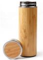 REUSABLE BAMBOO STAINLESS STEEL THERMO FLASK