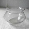 Round White Plain Glass Pot