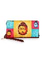 Printed All things sundar Canvas and Faux Leather faux leather clutch purse