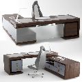 Wood Brown Light Brown Plain office table