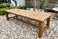Wood Brown Polished Rectangular outdoor table