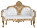 Wood White Golden Polished wedding sofa