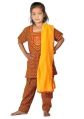 Orange-Black baby girl salwar suit