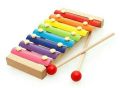 wood and metal rural crafts Natural and rainbow toy xylophone