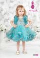 Round Neck V Neck Half Sleeves Sleeveless Synthetic Polyester Embordered Sequence Net Fur kids party wear frock