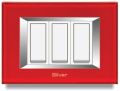 Silver Poly carbonate Red electronic switch board