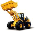 Yellow hydraulic loader machine