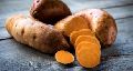 Natural fresh sweet potato