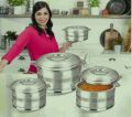 Round DHARA ultimate stainless steel hot pot