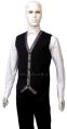 Black Cotton Plain v neck chef waistcoat