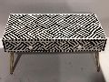 Bone Inlay Coffee Table with Drawer