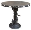 Wooden And Metal Black industrial bar table