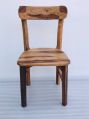 Plain Polished Sheesham Wood Teak Finish wooden cafe chair